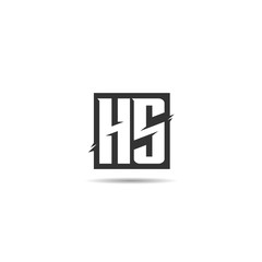 Obraz premium Initial Letter HS Logo Template Design