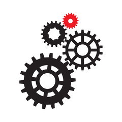 Vector background. Gears, trundles and cogwheels, machine mechanism.