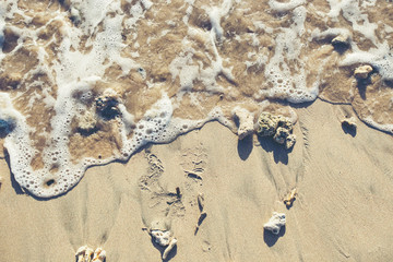background of wave on the sand