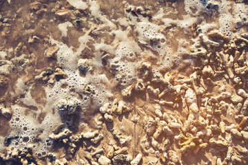 background of wave on the sand
