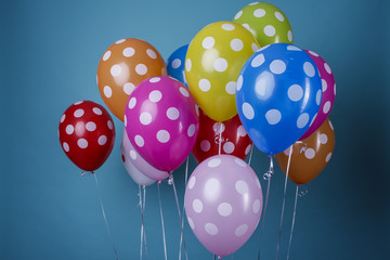 Polka-dotted balloons