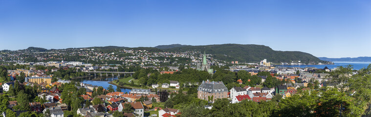 Fototapeta na wymiar Aerial view of Trondheim