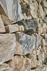 Wall made of rocks