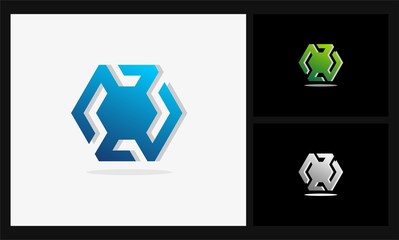 Obraz premium z hexagon dimensions logo