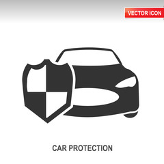 Obraz premium car protection vector icon