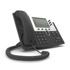 IP phone on a white. 3D illustration - 216188707