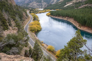 Confluencia Traful y Bosque Encantado en la ruta a Bariloche, Rio Negro, Argentina.