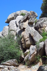 Filitosa prehistoric site with menhirs and dolmens in Corsica, France