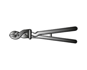 Pliers black icon concept. Pliers flat vector website sign, symbol, illustration.