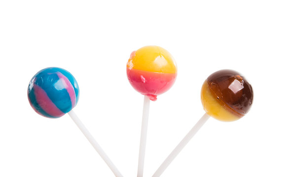 candy lollipops isolated