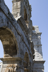 Remains of an ancient roman amphitheater