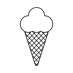 Ice cream icon, vector