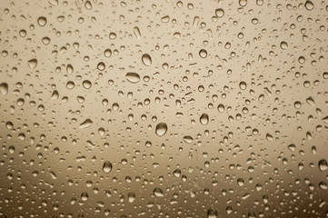 raindrops on the window glass