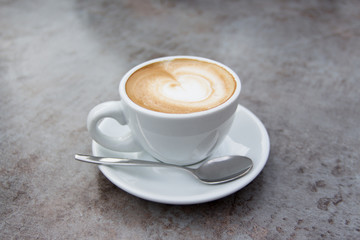 Nice hot mocha cappuccino latte coffee for breakfast buffet service
