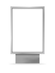 Vector realistic outdoor blank citylight lightbox. Mockup for your print design. Suitable for paper series A or B.