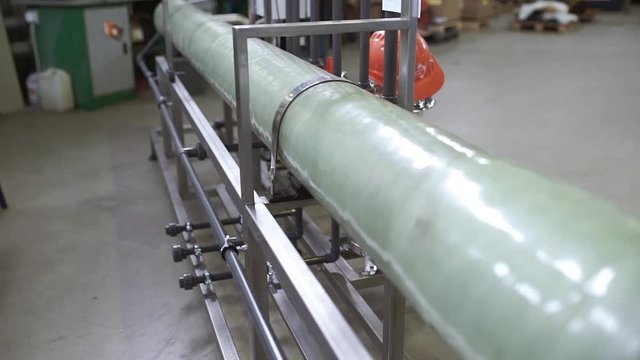 Installation of water treatment with ultrafiltration membranes.