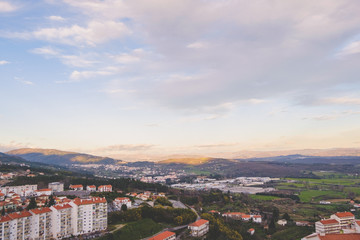 Fototapeta premium Covilha, small Portuguese town, Castelo Branco region, Portugal.