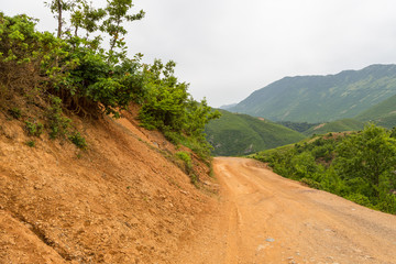 Scenic landscape view in Albanian mountain, Lure National Park.