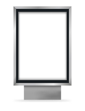 Vector Realistic Outdoor Blank Citylight Lightbox. Mockup For Your Print Design. Suitable For Posters Of Series A Or B.