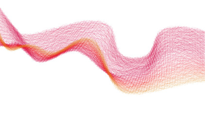Cerise wavy wave on a white. Vector graphics