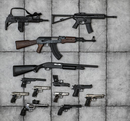 arsenal of firearms