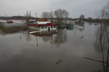 spring high water in Tula, Russia