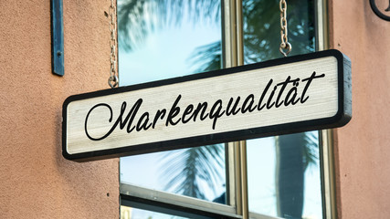 Obraz premium Schild 341 - Markenqualität