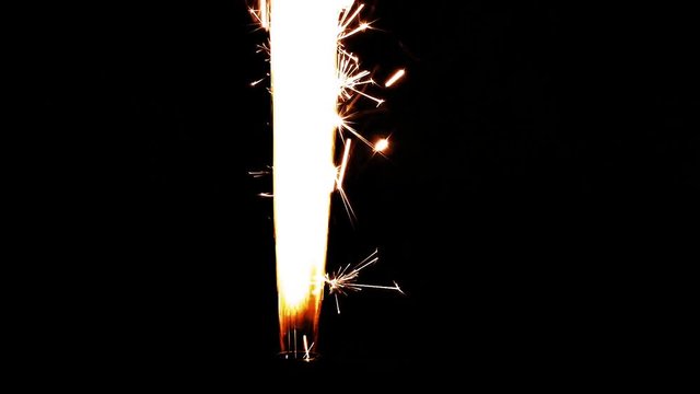 1920x080 25 Fps. Very Nice engal Sparkles Fireworks on Fire Background Video.
