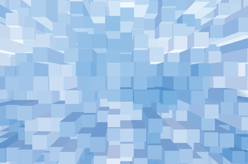 Bright Abstract Geometric Square 3D Diagram Bar Bricks Pattern, Horizontal Perspective Wallpaper...