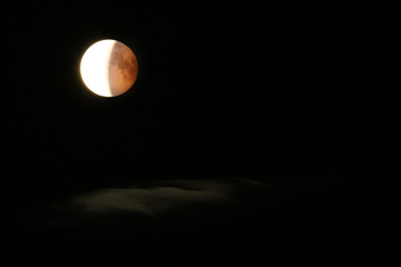 Lunar eclipse and blood moon