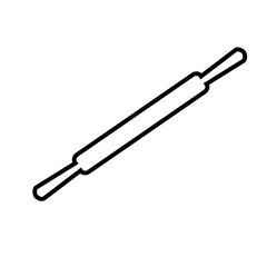 Line icon rolling pin isolated on white background. Vector illustration.