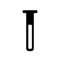 Test tube icon isolated on white backround. Vector illustration.