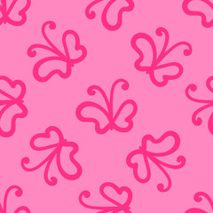 Fototapeta na wymiar Colorful seamless pattern with butterfly. Wrapping paper, background. Vector illustration. 