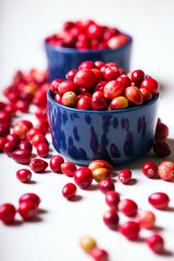 cranberries on a wooden table