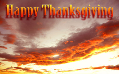 Happy Thanksgiving sky