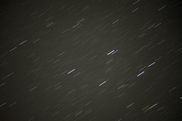 a sky of stars with a 75-second photographic exposure
