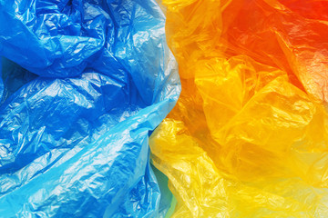Pile of colorful plastic bags