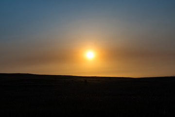 Sunrise in the plains 