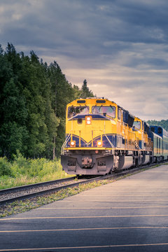 Yellow Train In Alaska