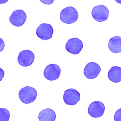 Seamless watercolor dots pattern