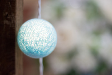 cordão de luz bolas