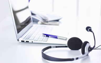 Communication support, call center and customer service help desk.