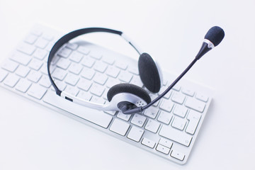 Communication support, call center and customer service help desk.