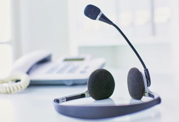 Communication support, call center and customer service help desk.
