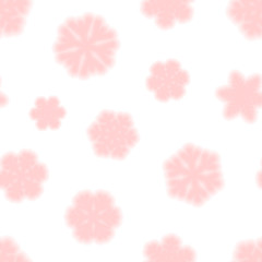 Christmas seamless pattern of snowflakes, light red on white background