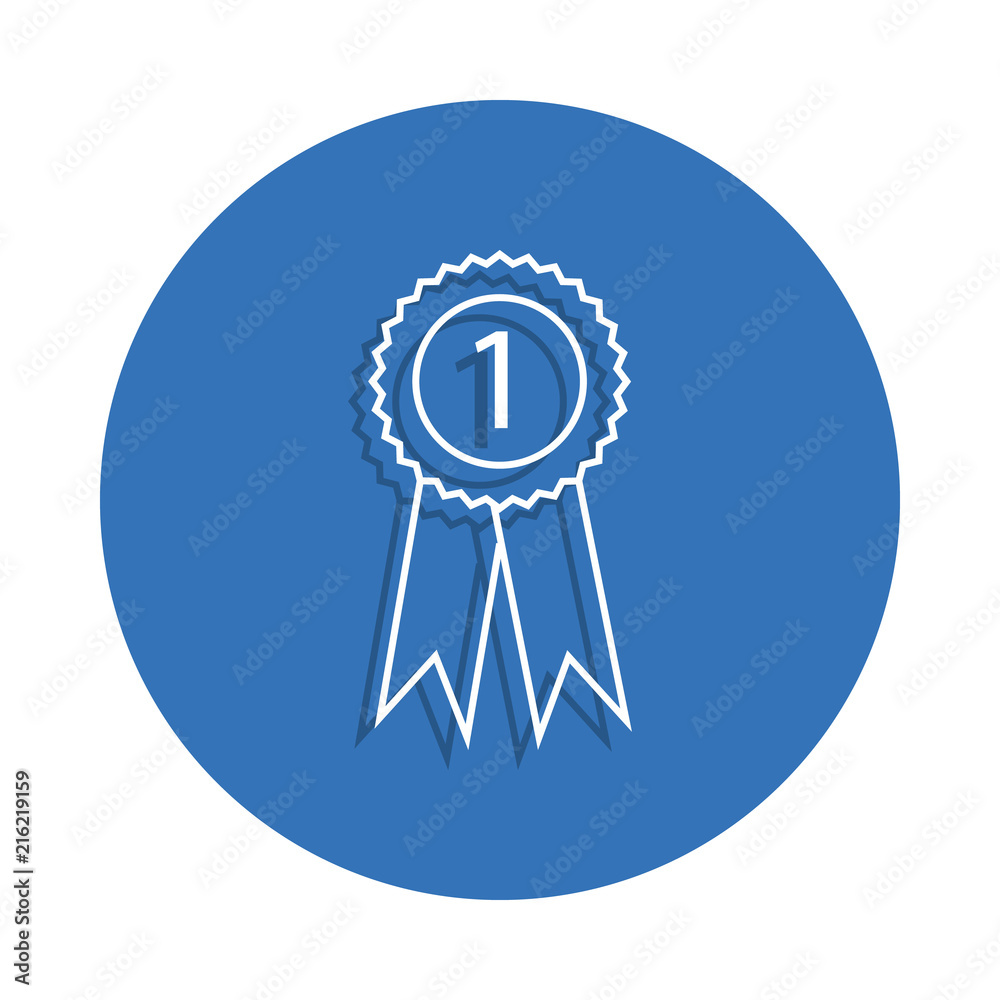 Poster medal badge icon. element of education for mobile concept and web apps icon. thin line icon with sha