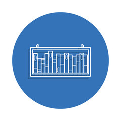 bookshelf badge icon. Element of education for mobile concept and web apps icon. Thin line icon with shadow in badge for website design and development, app development