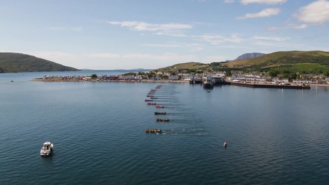 Ullapool 2018 annual Skiff Coastal Rowing Regatta located in Ullapool, Ross-Shire, Highlands, Scotland.