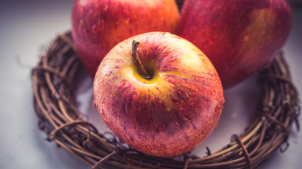 Apple harvest, Oktoberfest. Apple spas, apples in the nest
