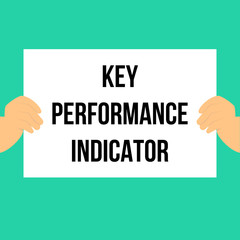 Man showing paper KEY PERFORMANCE INDICATOR